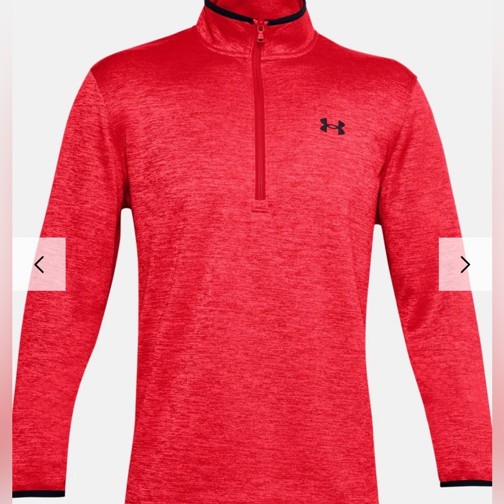 Nwt Under Armour Men's Armour Fleece 1/2 Zip Pullover - Red